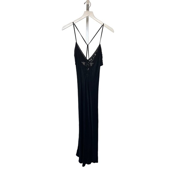 Zara Black Satin Lingerie Open Back Dress - Picture 6 of 13